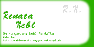 renata nebl business card